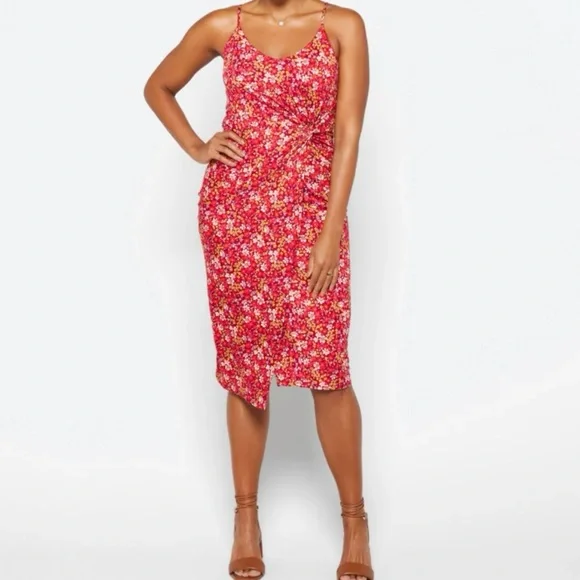 NINE BRITTON VALENCIA KNIT FITTEN MIDI DRESS - Picture 2 of 6